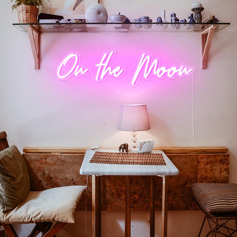 On the Moon led lights - neonpartys.co.uk