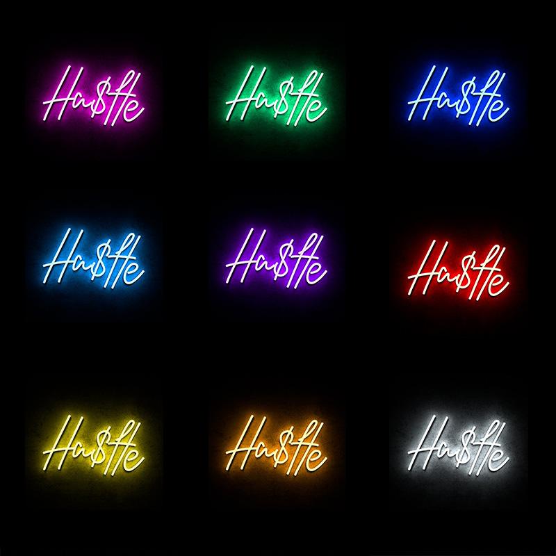 Hustle Neon Sign - neonpartys.co.uk