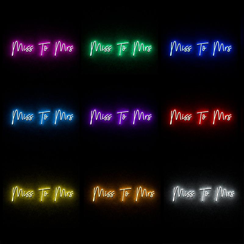 Miss To Mrs neon lights - neonpartys.co.uk