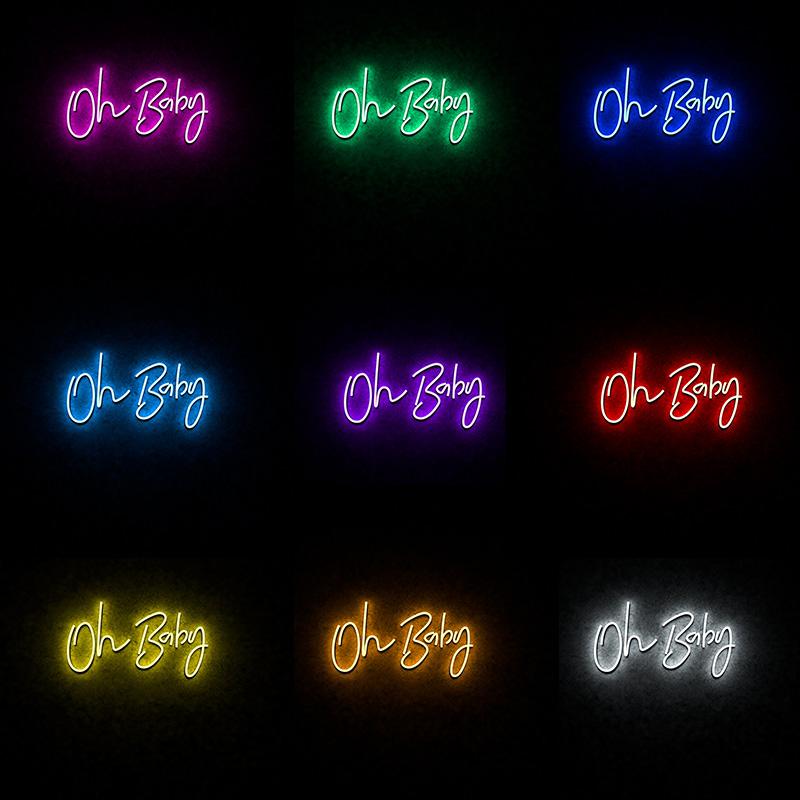 Oh Baby neon wall sign cheap kids - neonpartys.co.uk