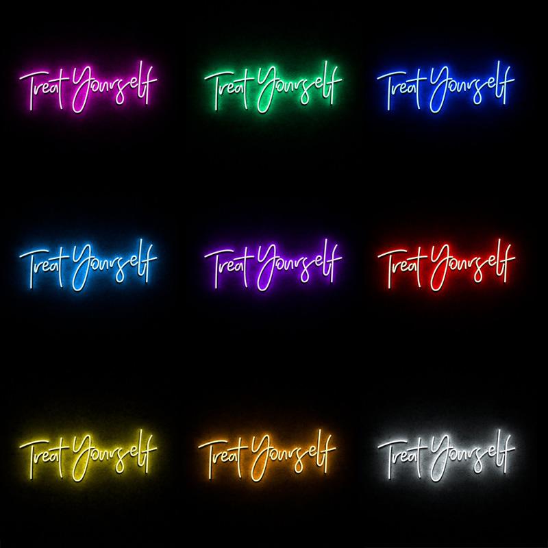 Treat Yourself led letter signs - neonpartys.co.uk