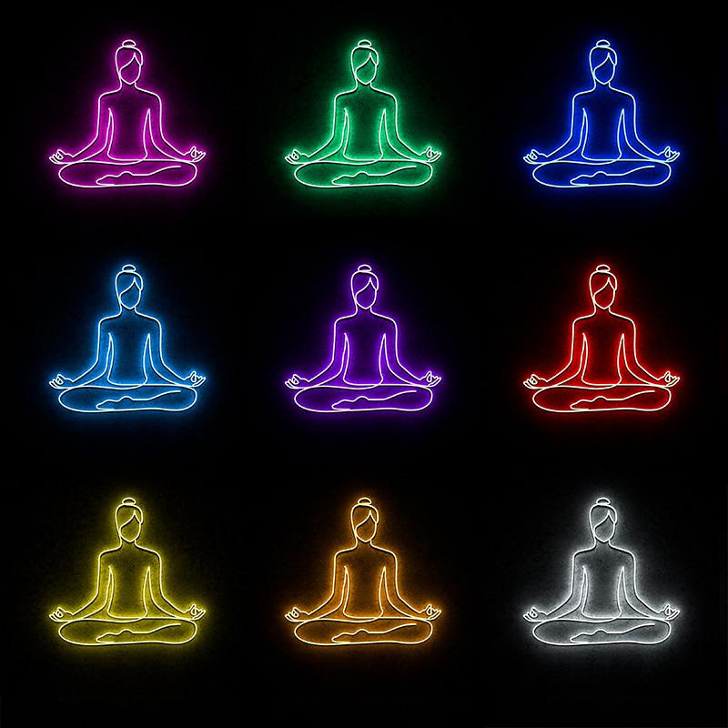 Yoga led neon sign - neonpartys.co.uk