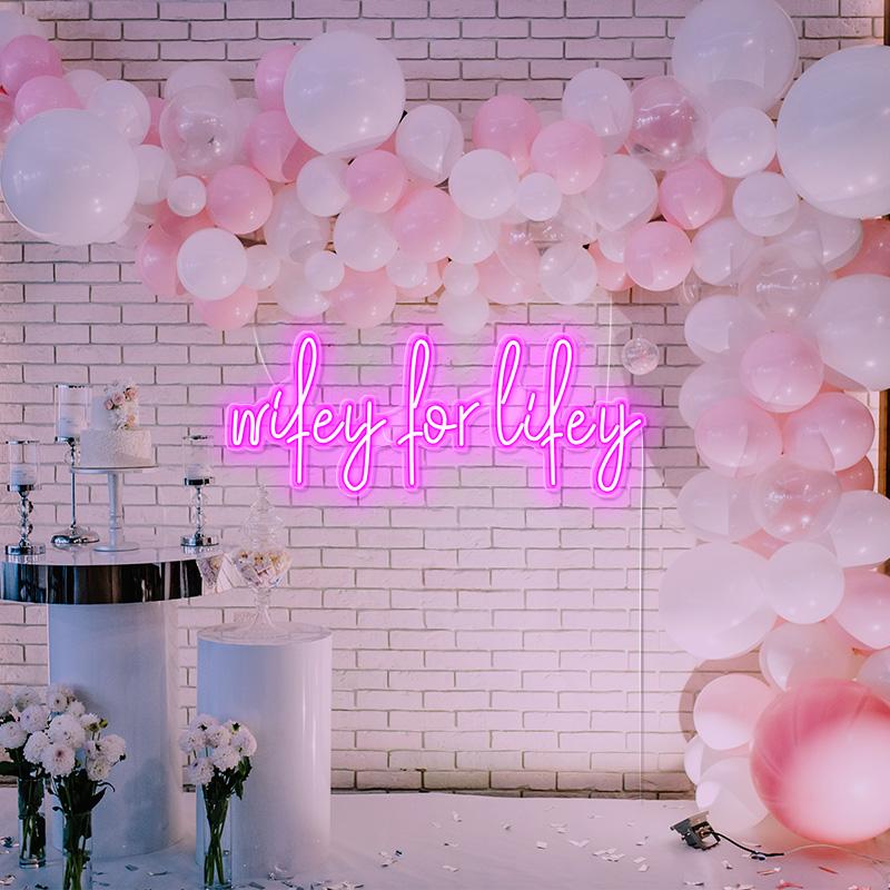 Wifey for lifey neon lights - neonpartys.co.uk