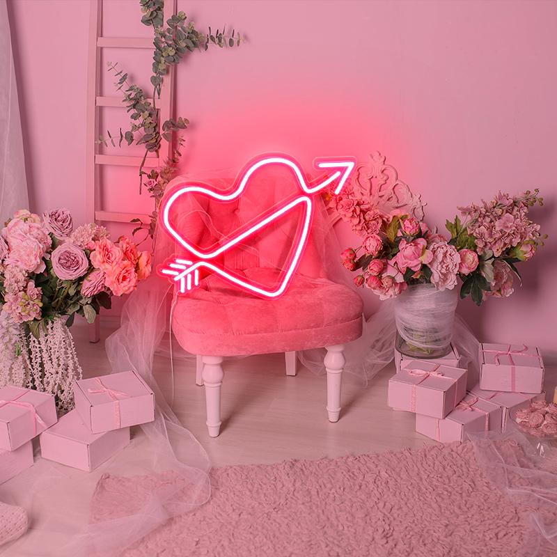 Heart neon light for lover - neonpartys.co.uk