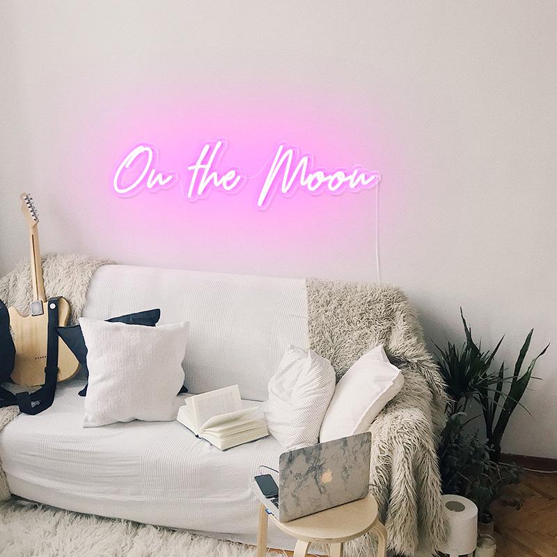 On the Moon led lights - neonpartys.co.uk