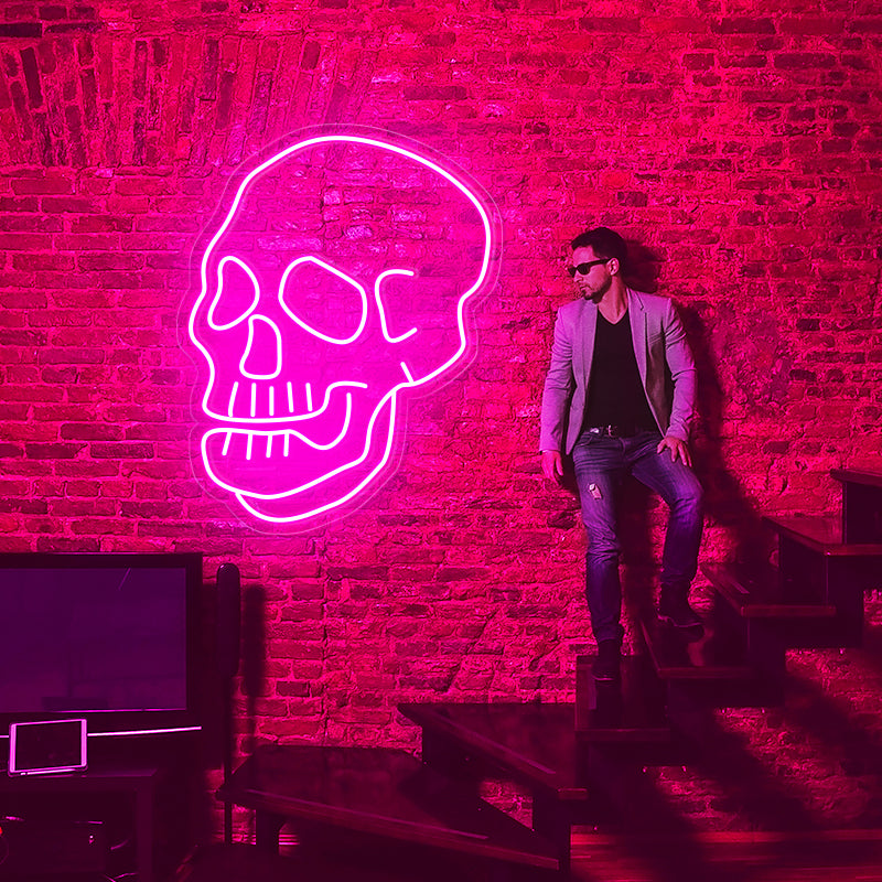 Skull neon sign neon wall art