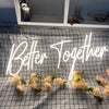 Better Together neon wedding sign