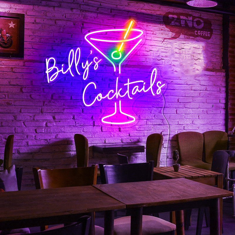 First name Cocktails neon lights