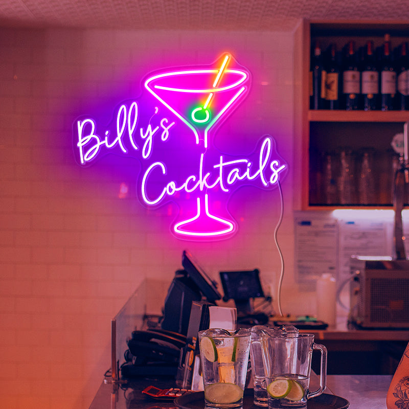 First name Cocktails neon lights