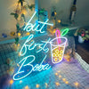 But first Boba tea led neon