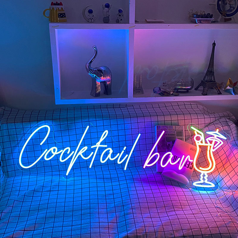 Cocktail Bar neon wall art