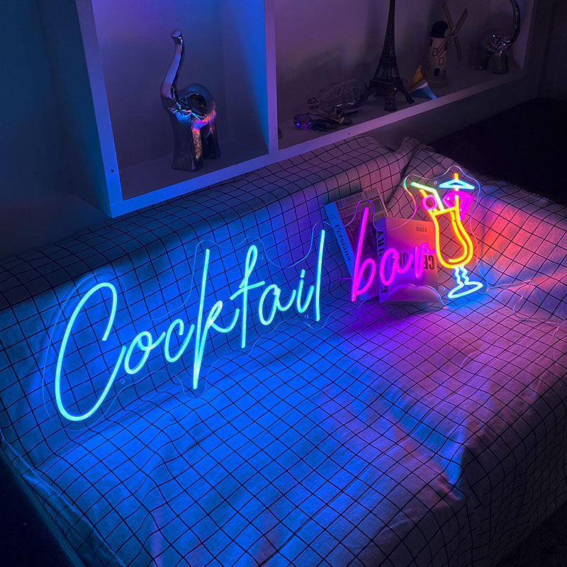 Cocktail Bar neon wall art