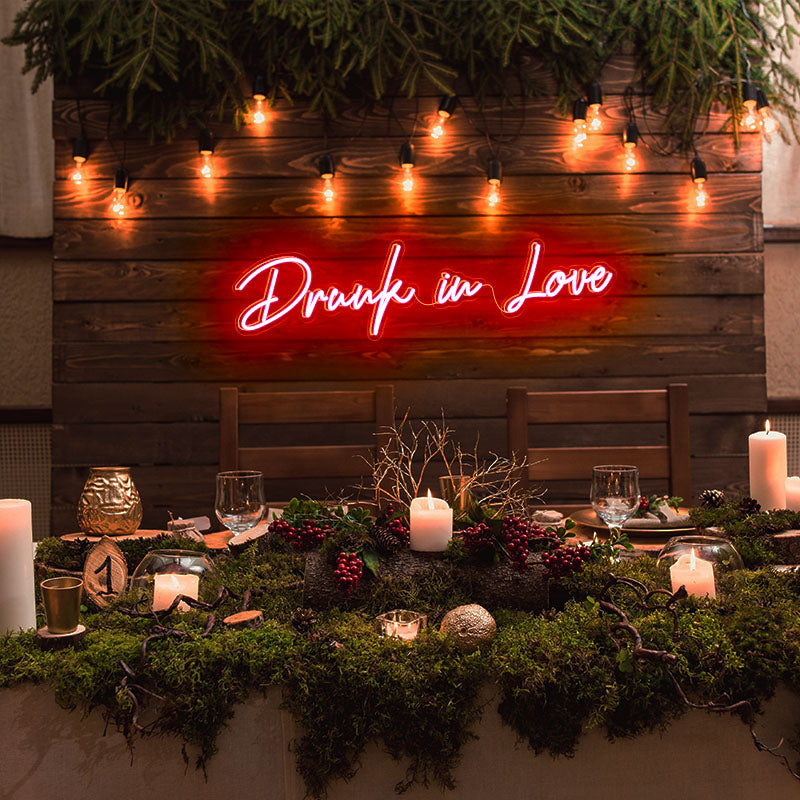 Drunk in love neon signage