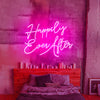 Happily Ever After pink neon light