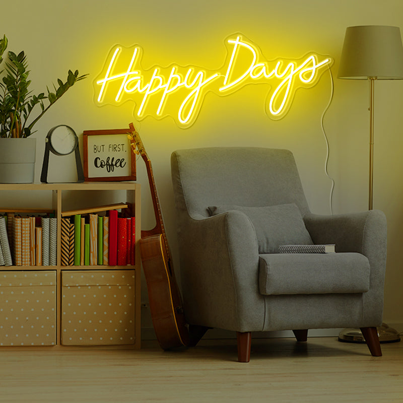 Happy Days party neon art