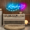 Custom first name & heart neon wall art