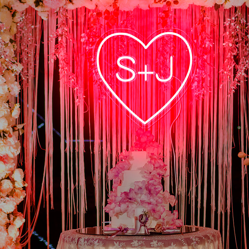 Custom first name heart neon light