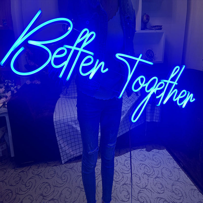 Better Together neon wedding sign