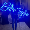Better Together neon wedding sign