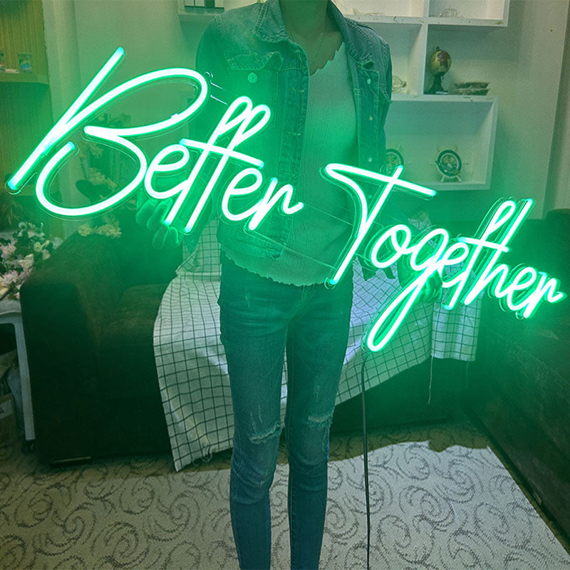 Better Together neon wedding sign