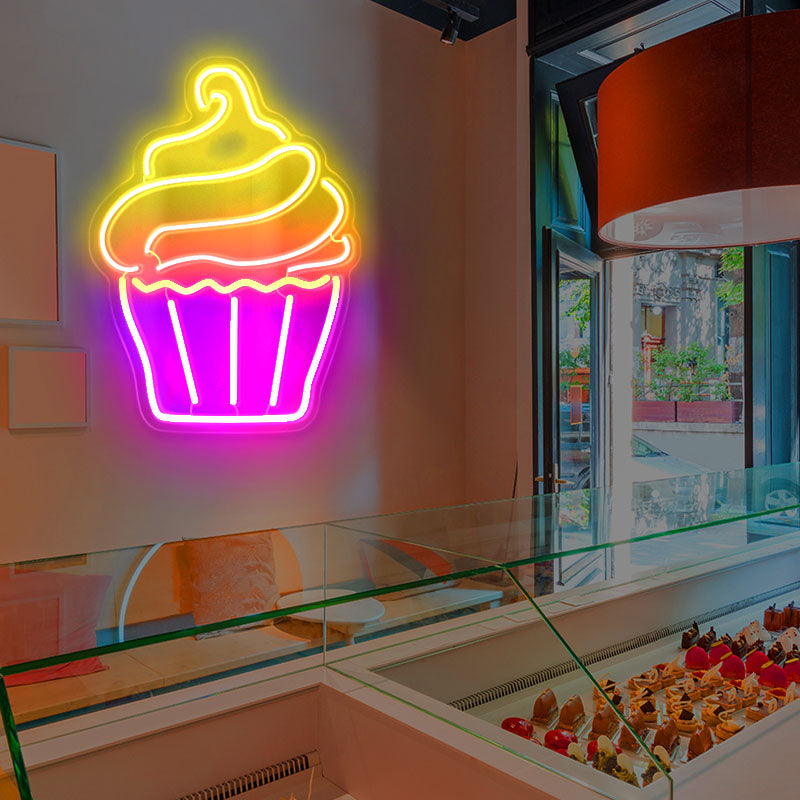 Colourful cupcake cute neon