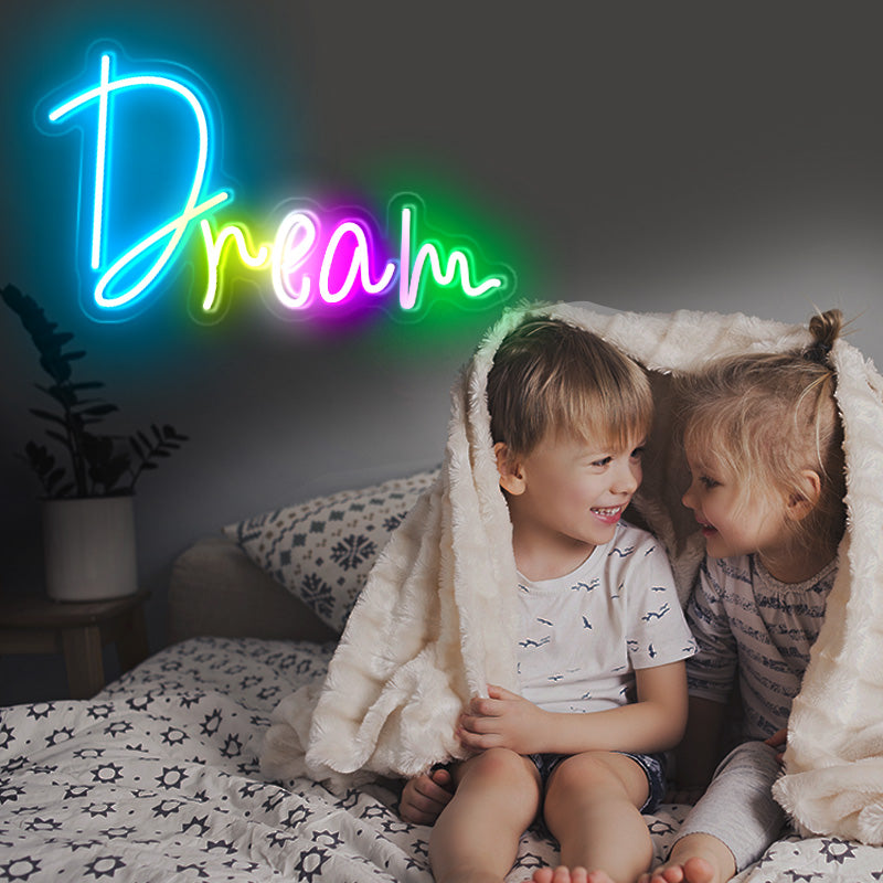 dream neon sign for kids room