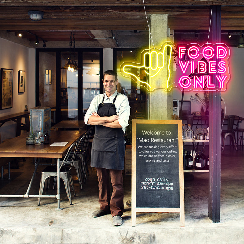 Food vibes only Neon lights - neonpartys.co.uk