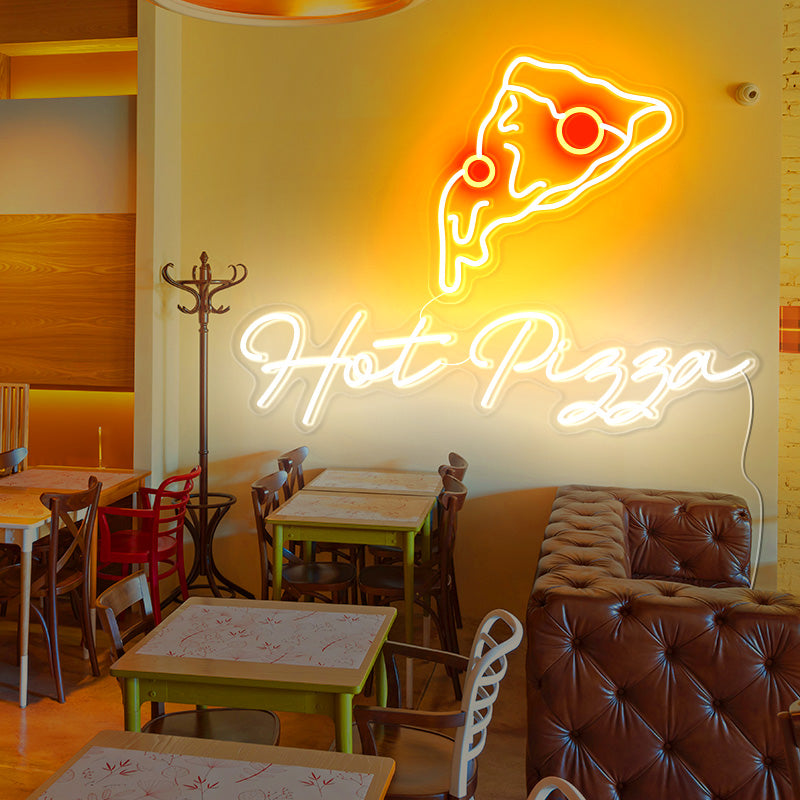 Hot pizza  neon sign for store