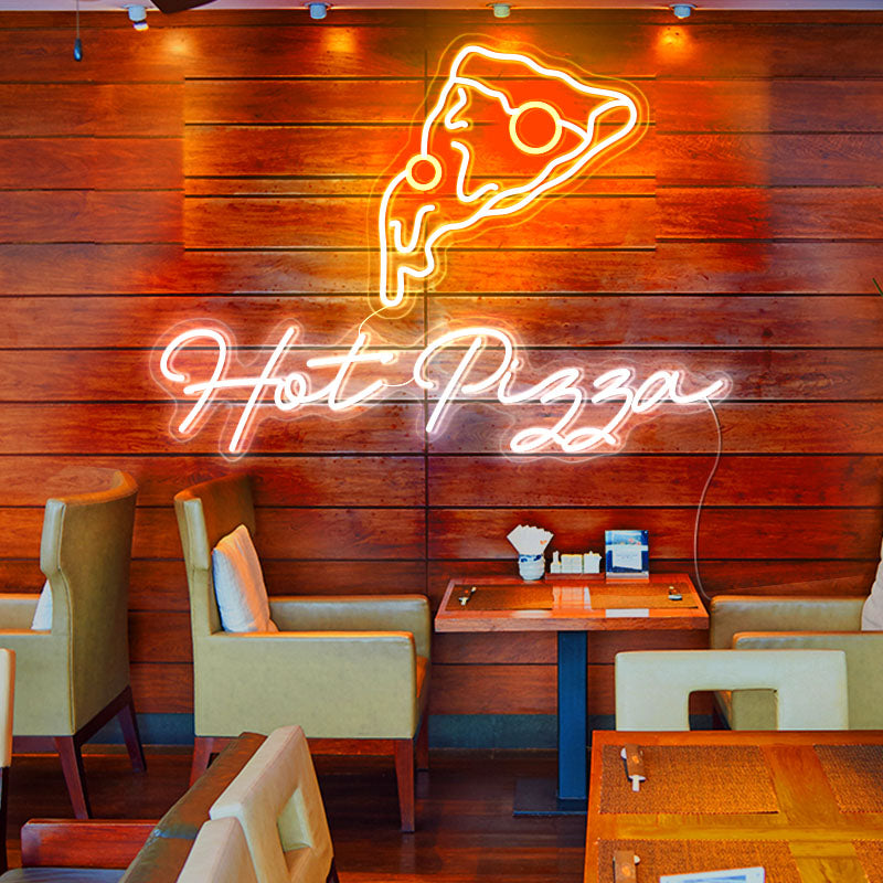 Hot pizza  neon sign for store