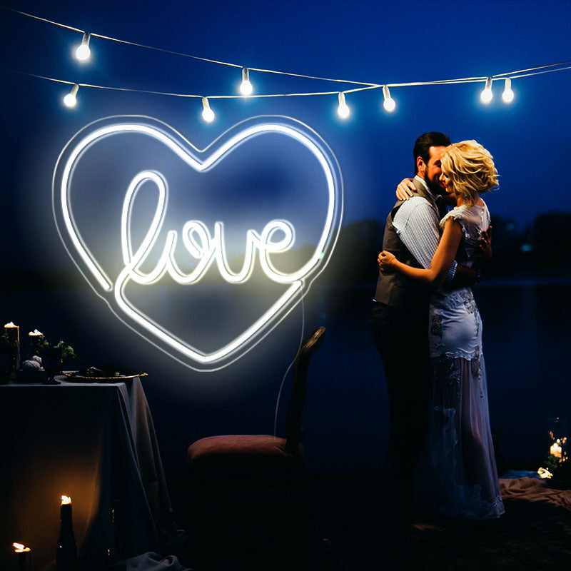 Love heart led neon light