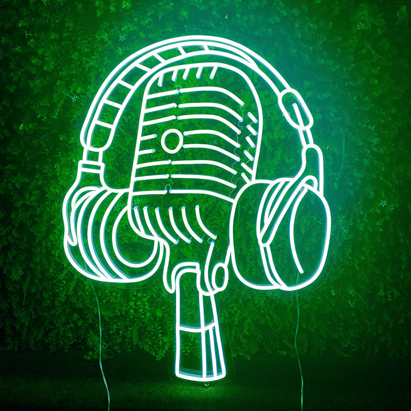 Headset personalized neon wall art