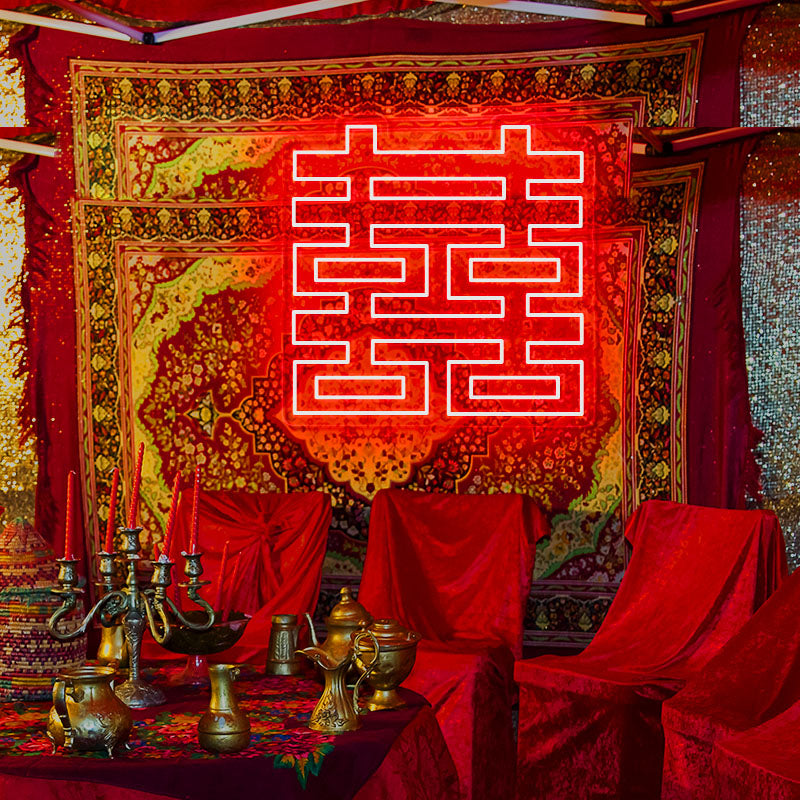 Chinese wedding decor 双囍 Neon sign - neonpartys.co.uk