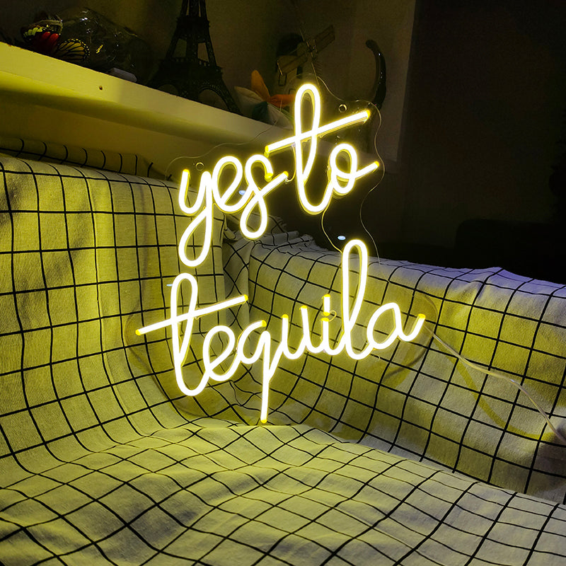 Yes to tequila neon light
