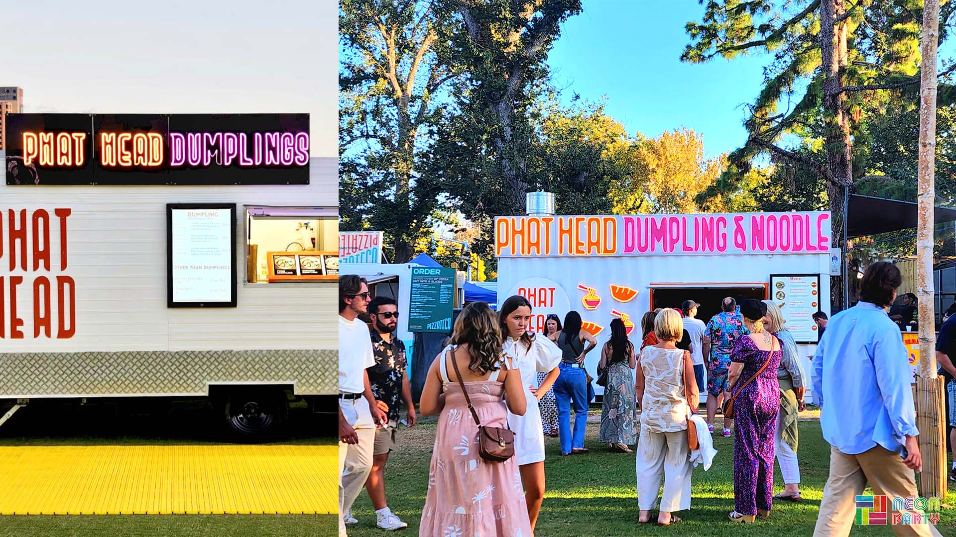 Neonparty® UK Glowing Neon Signs For Outdoor Dumpling Food Truck