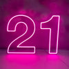 21st birthday neon sign