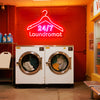 7&24 laundromat signs