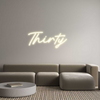 Custom neon sign Thirty