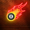 Flaming Eight Ball Signs
