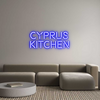 Custom neon sign CYPRUS 
KITC...