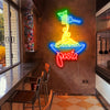 pasta noodles model glowing neon