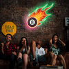 Flaming Eight Ball Signs