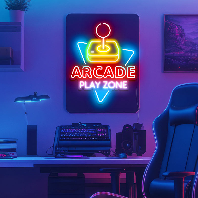 Colorful ARCADE Play Zone Signs