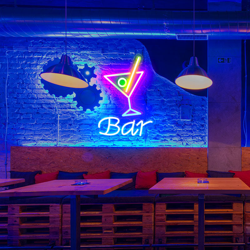 Customized name bar neon light sign