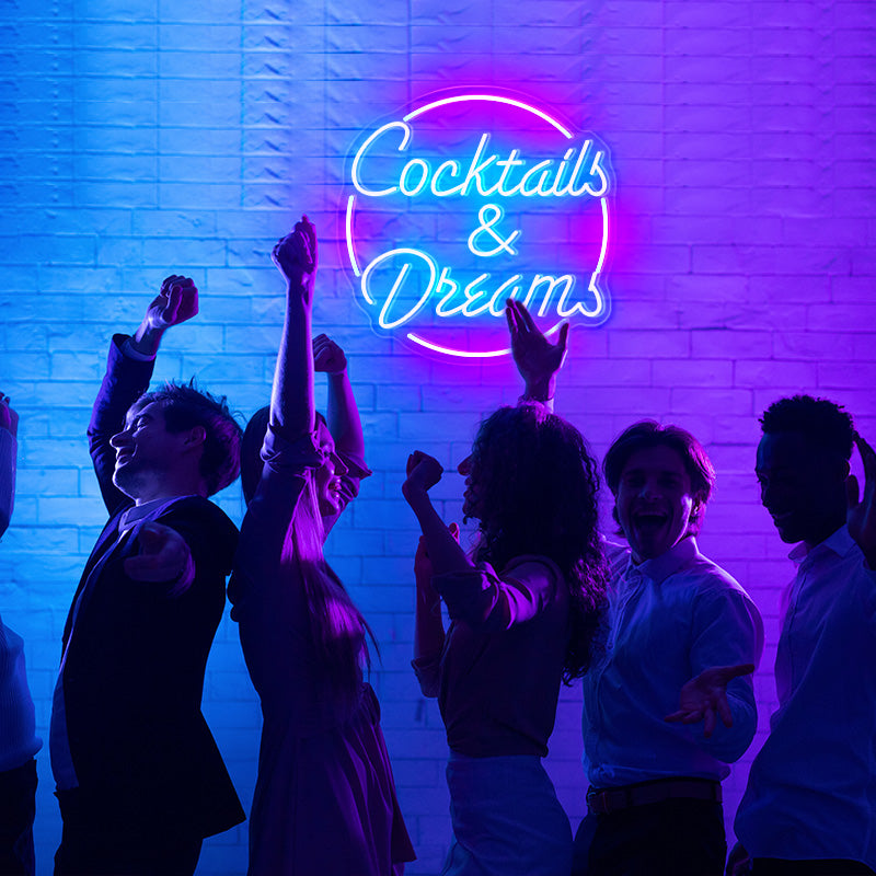 Cocktails and Dreams LED Neon Sign
