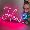 Name with Heart Neon Sign