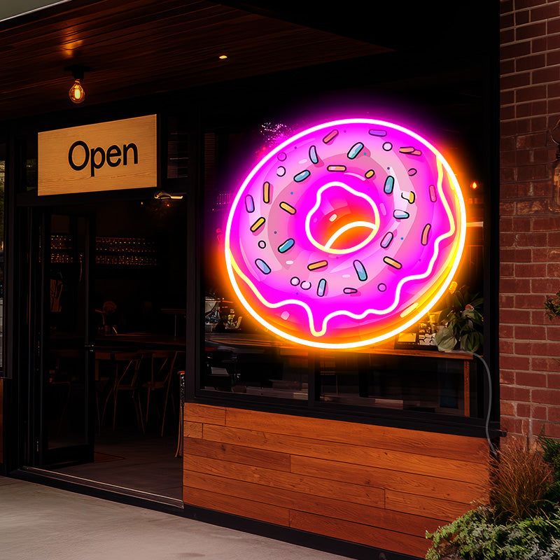 UV Printing doughnut neon