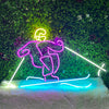 Downhill Skier Neon Light Signs