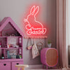 Pink Easter Rabbit Neon Art