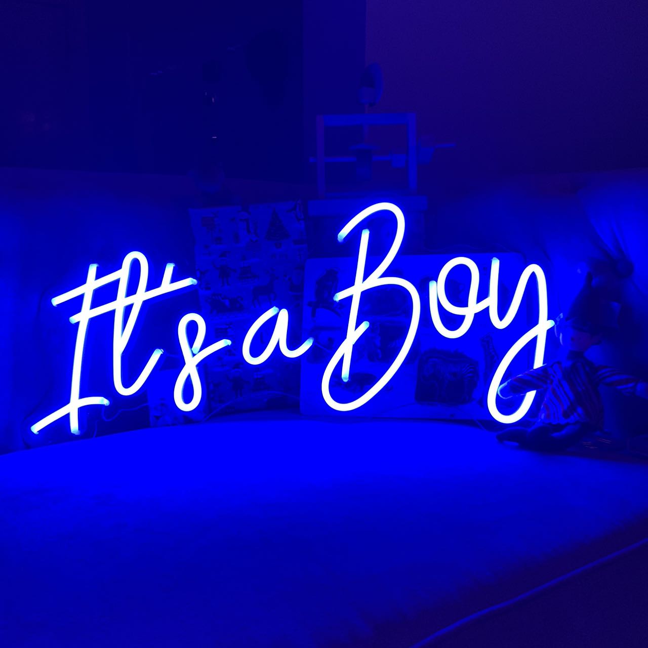 It's a Boy neon sign for bedroom