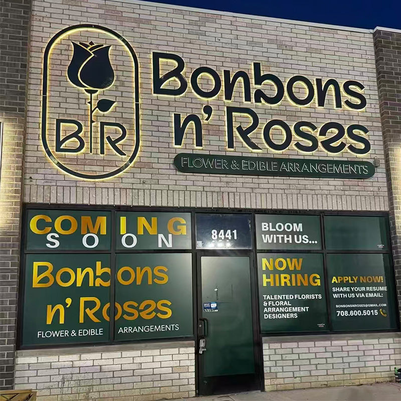 Acrylic backlit letters led signs